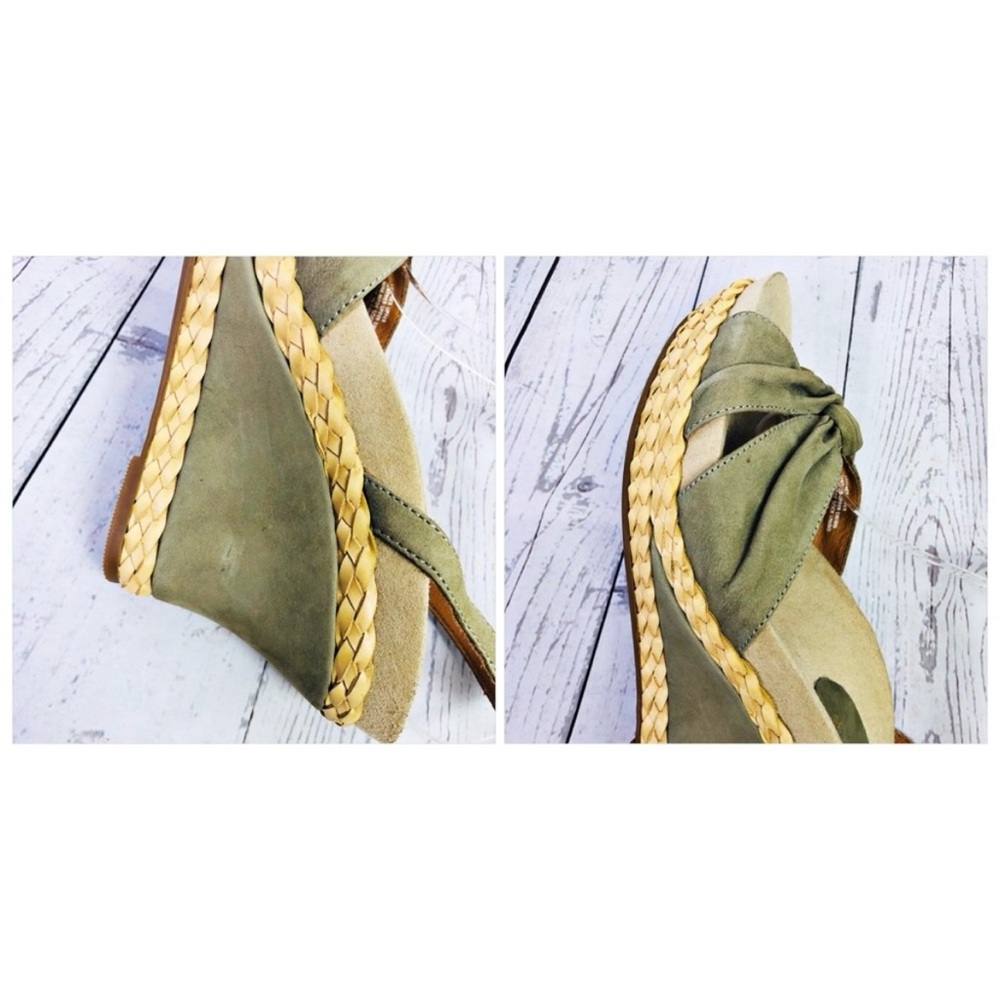 EARTHIES Sonzi Fern Wedge Sandals Green Size 9 - Picture 8 of 8